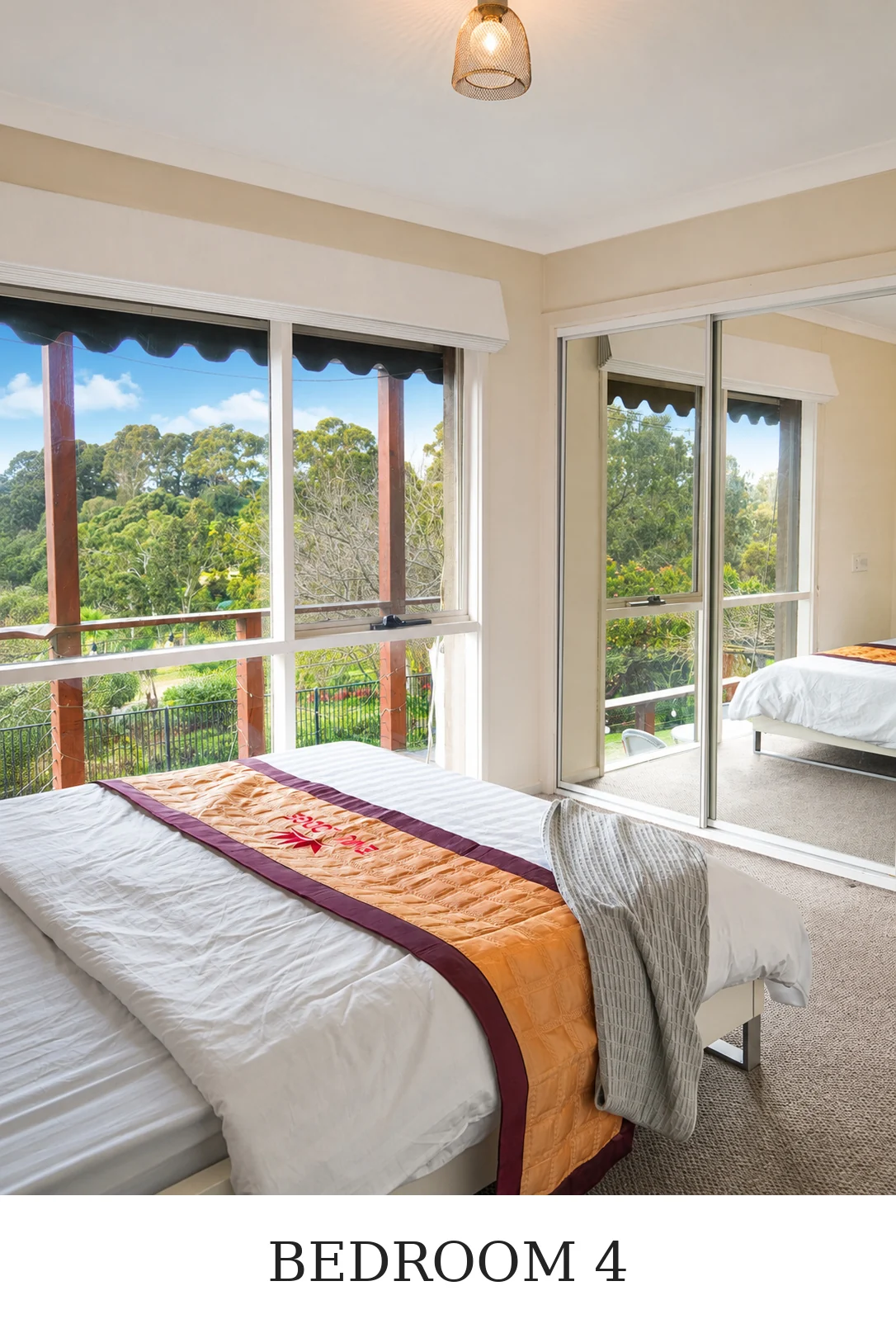 Bedroom with green outlook at Winilba Road Estate