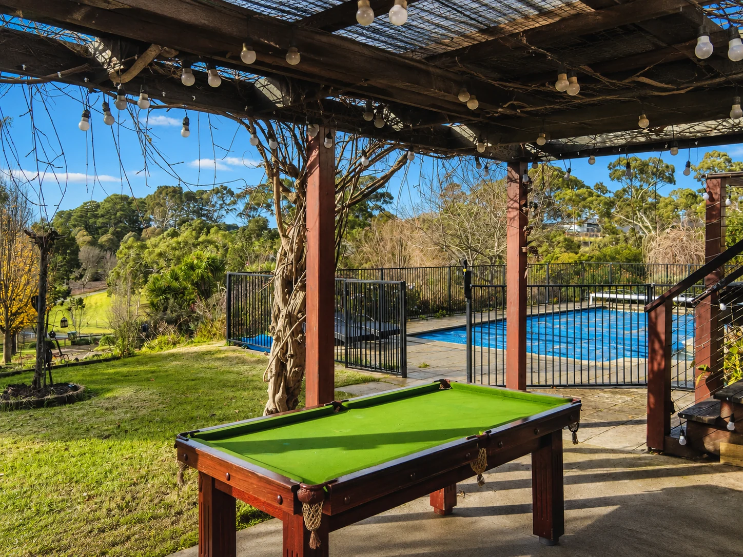 Garden and acreage views at Winilba Estate